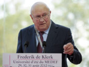 AFRIQUE DU SUD : Mort de Frederick Willem de Klerk. Un grand s’en est allé.